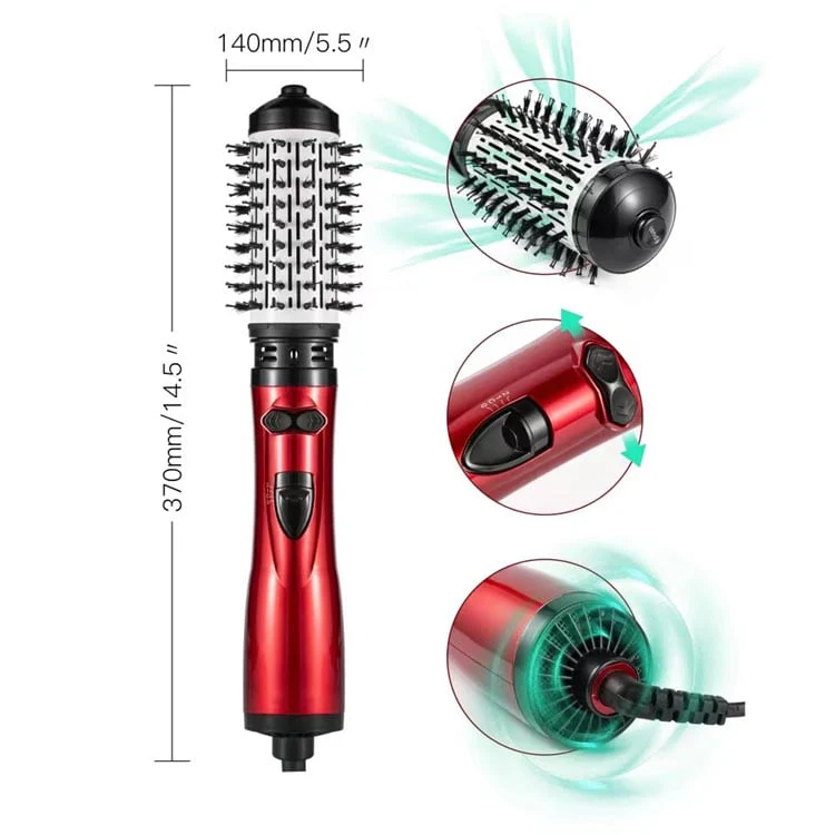 3-in-1 Rotating Hot Air-Hair Styler and Dryer | Effortless Volume & Curls | Professional Hair Styling Tool | GlamTwist Pro - Image 17