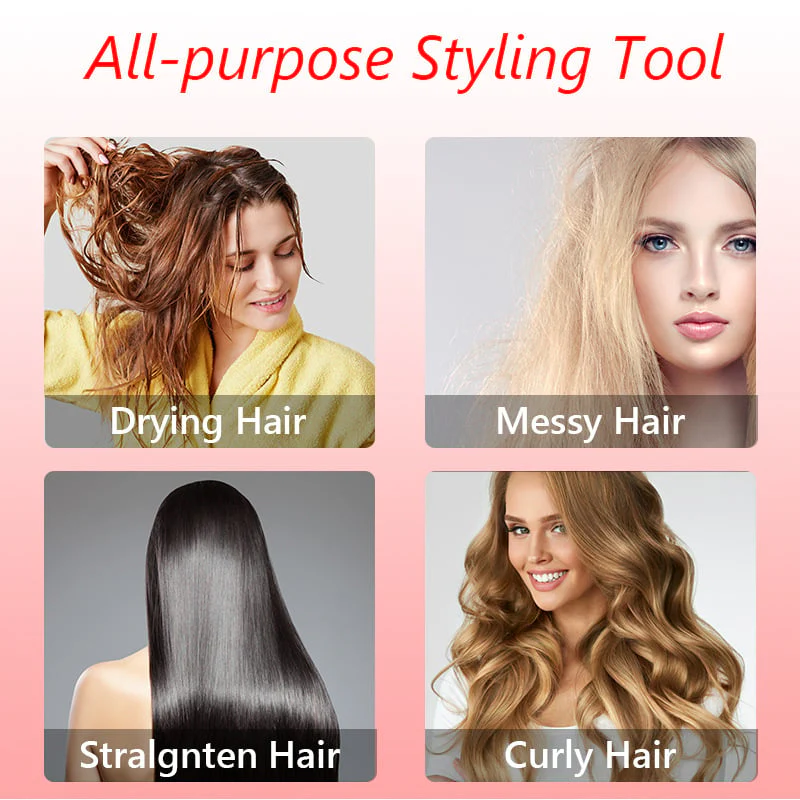 3-in-1 Rotating Hot Air-Hair Styler and Dryer | Effortless Volume & Curls | Professional Hair Styling Tool | GlamTwist Pro - Image 7