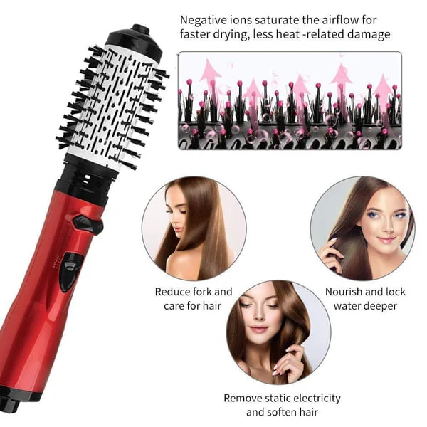 3-in-1 Rotating Hot Air-Hair Styler and Dryer | Effortless Volume & Curls | Professional Hair Styling Tool | GlamTwist Pro - Image 9