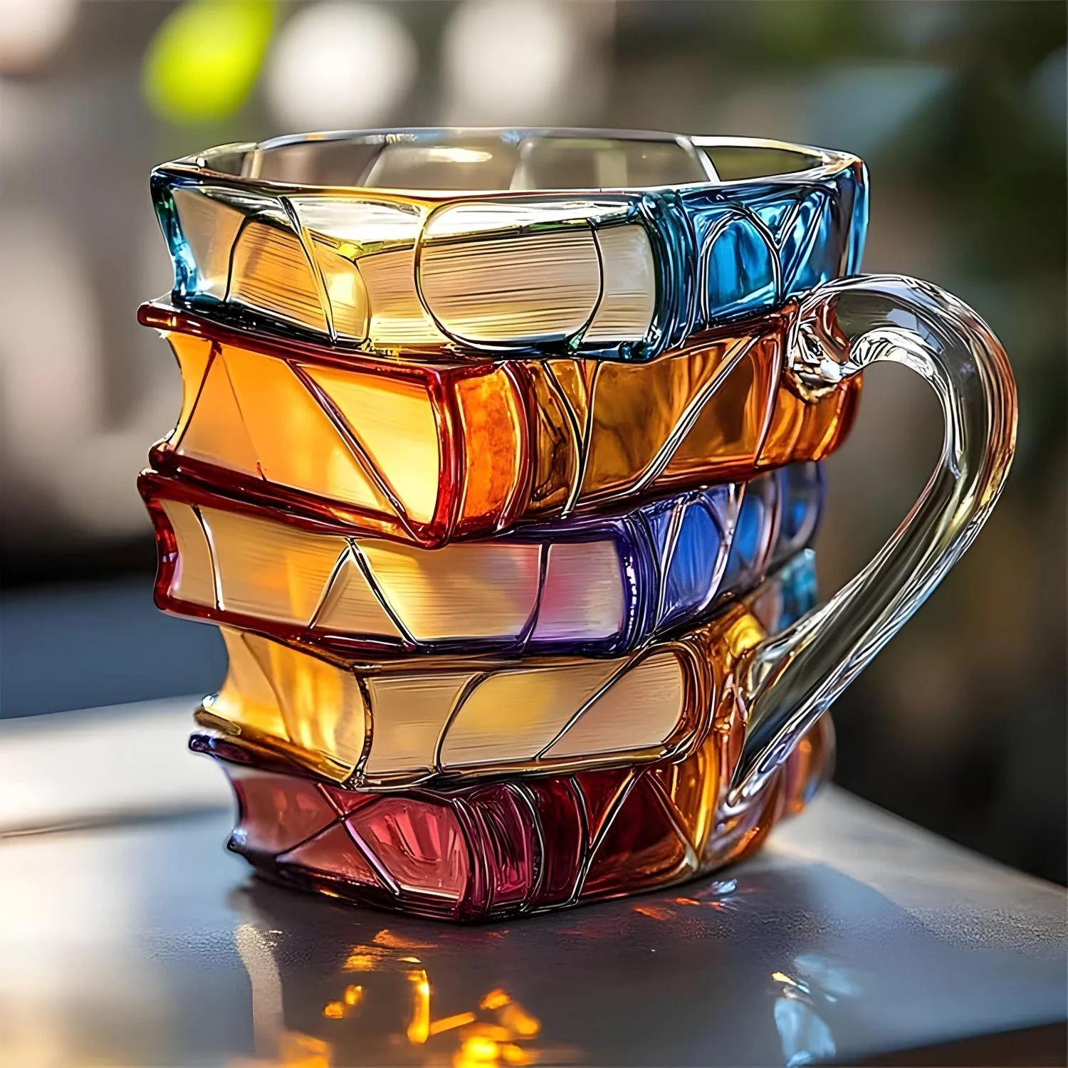 3D Book Design Mug | Handcrafted & Colorful | For Coffee & Tea | BookLume