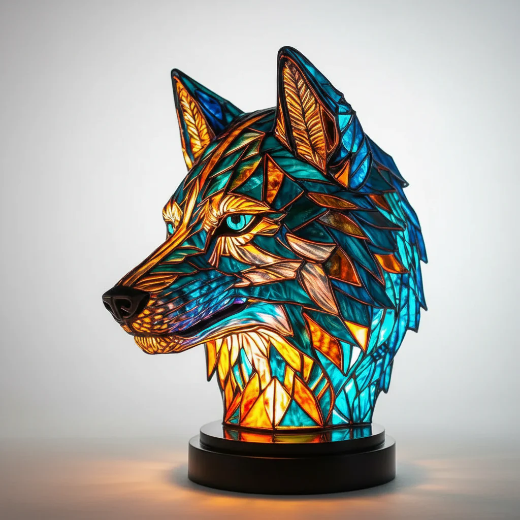 Animal Design Table Lamp | Artistic Ambient Lighting | Animal Motif LED Design | Glowfauna - Image 2