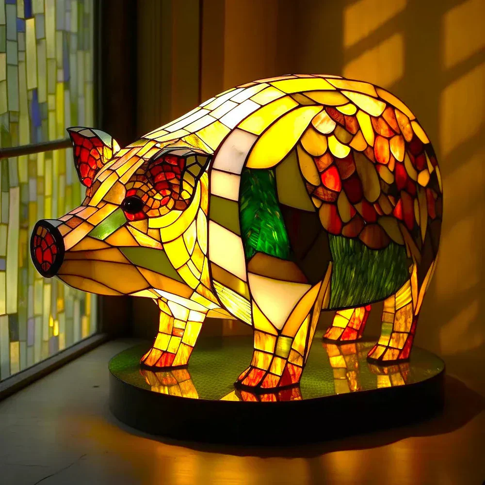 Animal Design Table Lamp | Artistic Ambient Lighting | Animal Motif LED Design | Glowfauna - Image 6