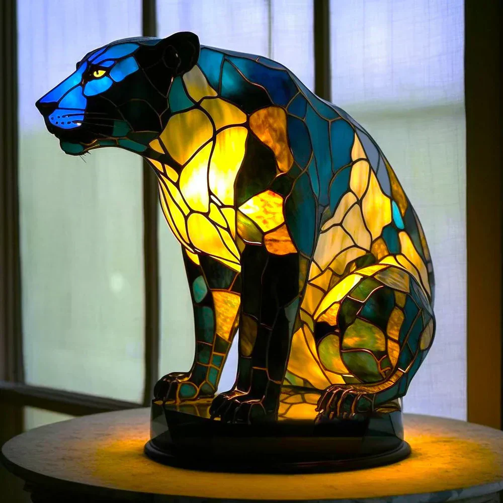 Animal Design Table Lamp | Artistic Ambient Lighting | Animal Motif LED Design | Glowfauna - Image 7