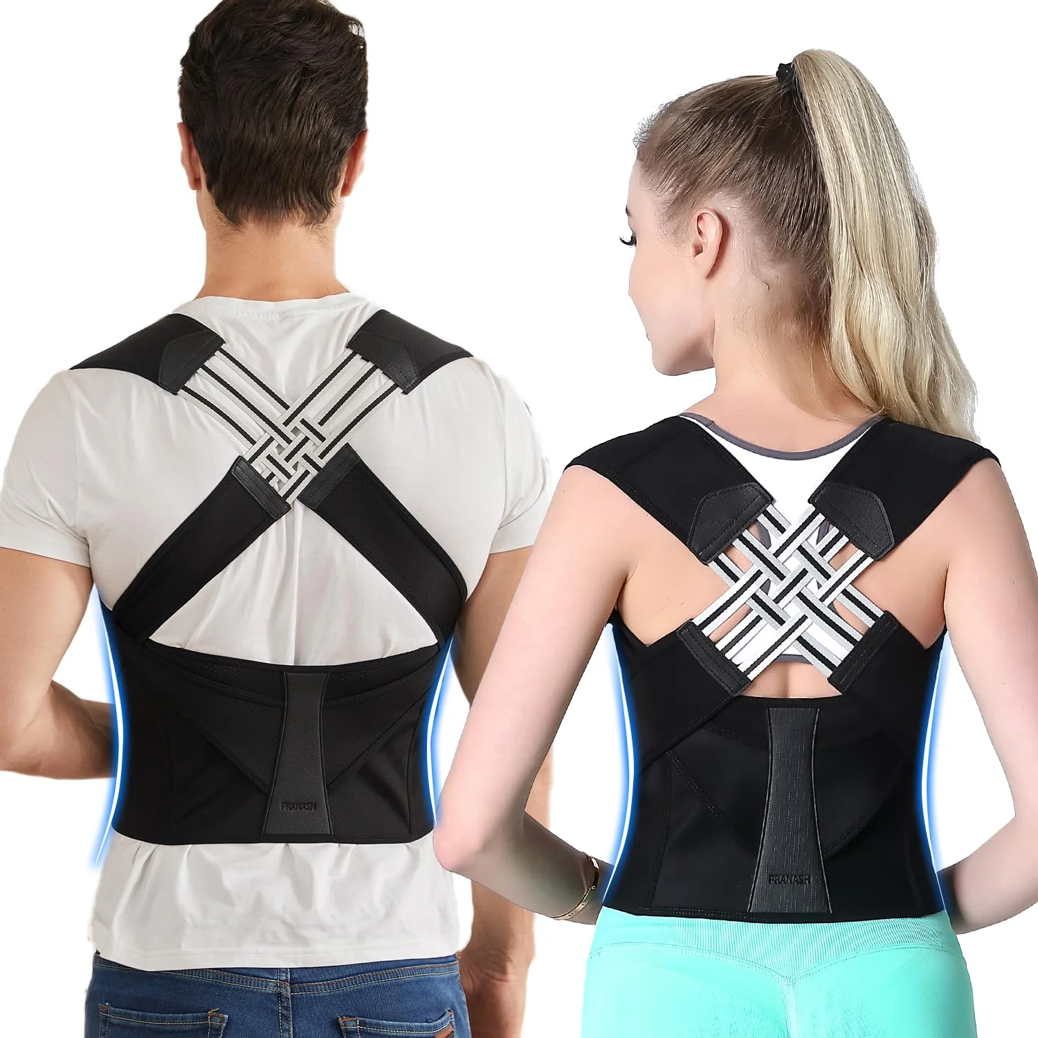 Back Posture Corrector | Stand Taller Fast | Cross Straps | AlignCore