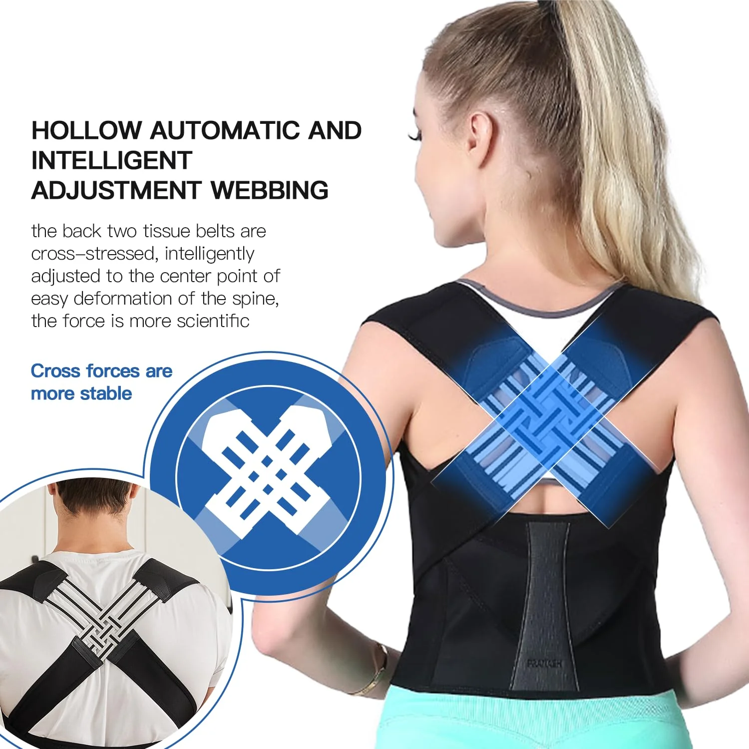 Back Posture Corrector | Stand Taller Fast | Cross Straps | AlignCore - Image 3