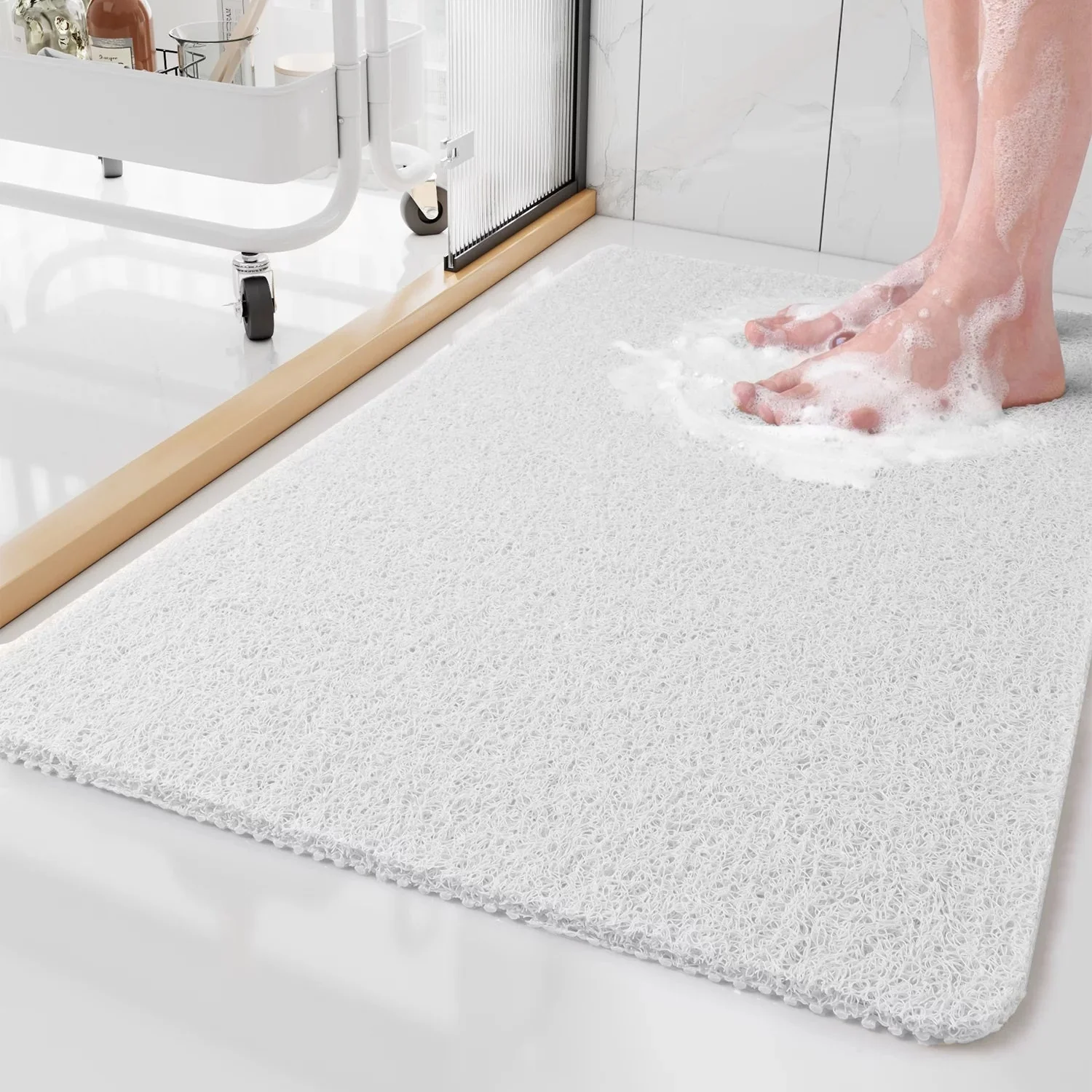 Bath Mat | Prevent Slips in Bathroom | Quick Dry Drain Design | FreshGrip - Image 6