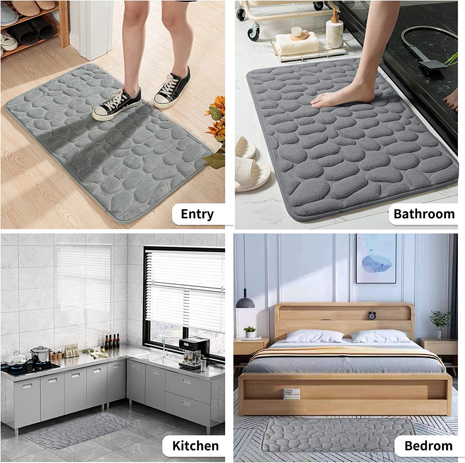 Bathroom Mat | Ultra Soft Pebble Texture | Fast Absorbing | Non-Slip Base | Pebblify - Image 2