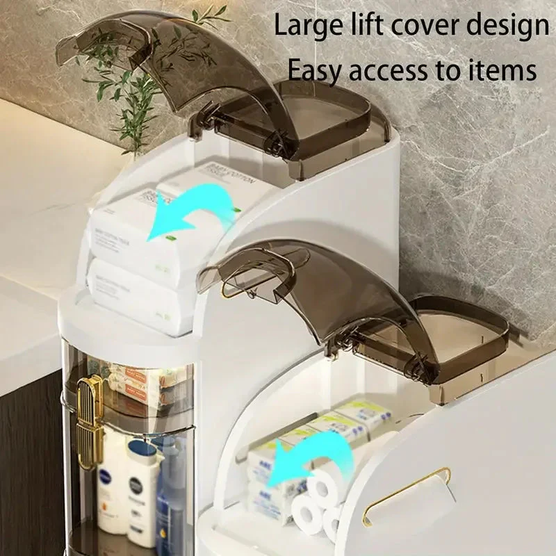 Bathroom Storage Organizer | Slim Rolling Design | Space-Saving Tower | GlideNest - Image 8