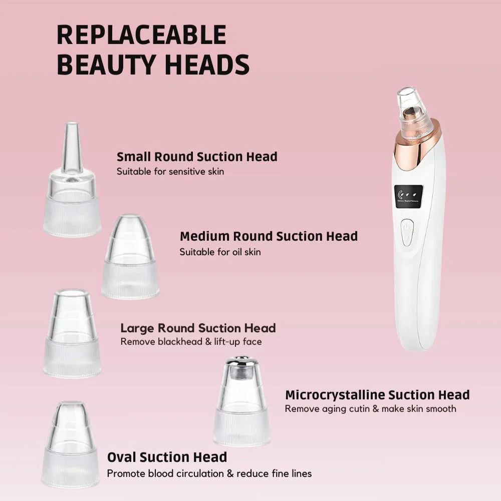 Blackhead Remover Vacuum | Deep Pore Cleanser | Adjustable Suction | Rechargeable | PureLure - Image 4