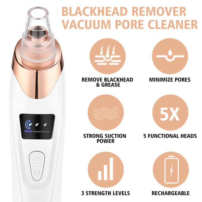 Blackhead Remover Vacuum | Deep Pore Cleanser | Adjustable Suction | Rechargeable | PureLure - Image 6