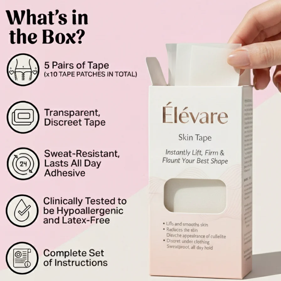 Body Skin Tape | Instant Lift & Firming | Invisible Hold | Sweatproof Support | Élevare - Image 10