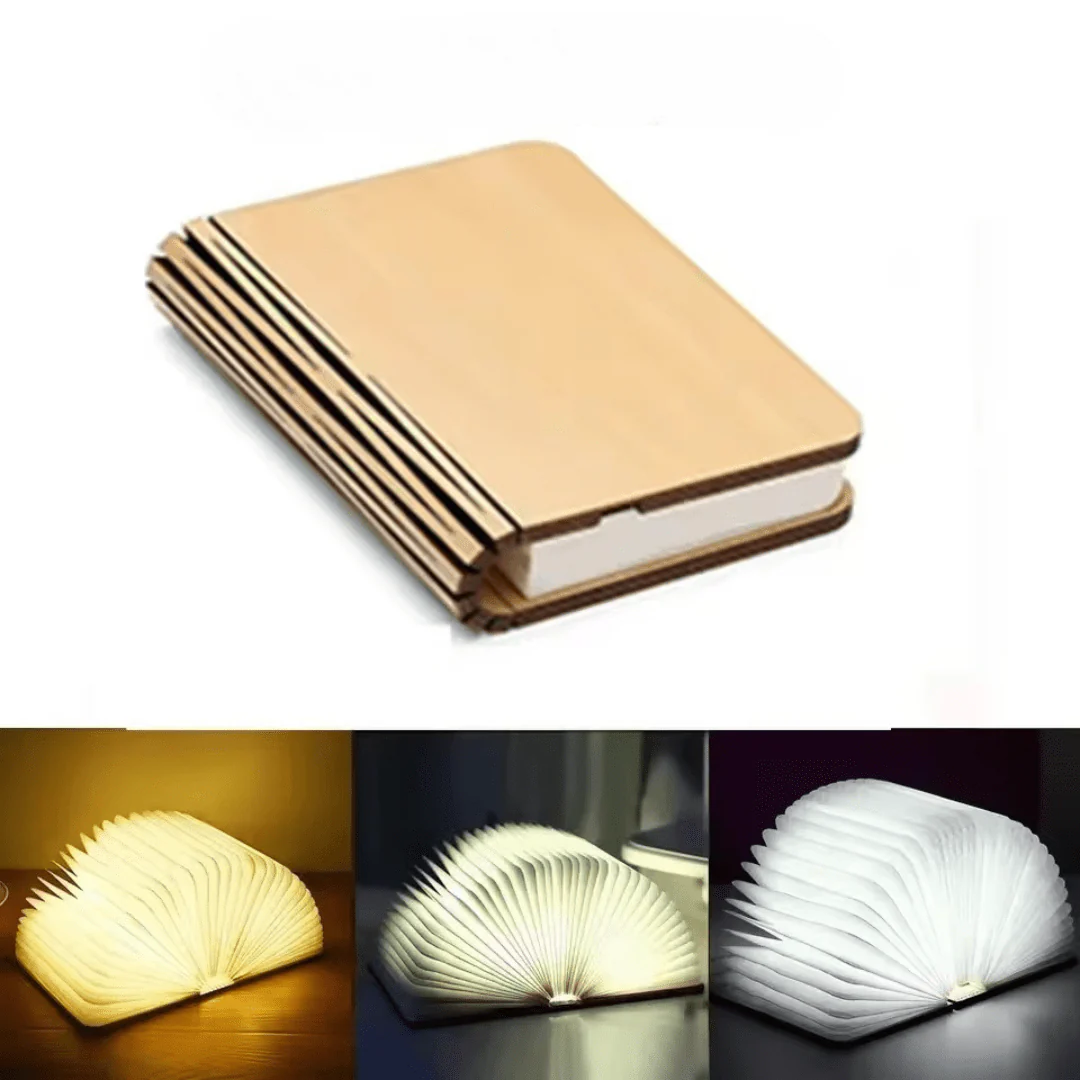 Book Table Lamp | Foldable Ambient Lighting | Rechargeable LED Design | Lumibook - Image 2