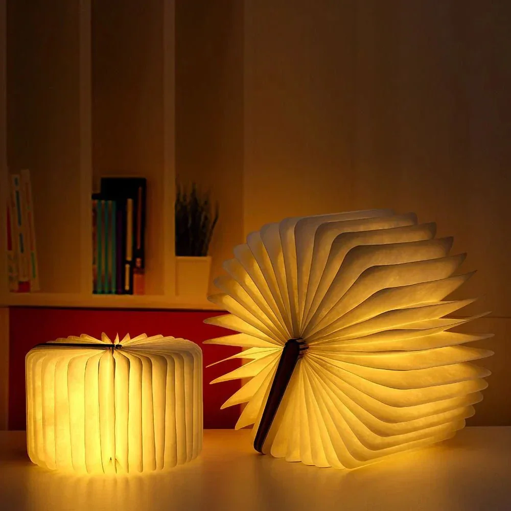 Book Table Lamp | Foldable Ambient Lighting | Rechargeable LED Design | Lumibook - Image 4