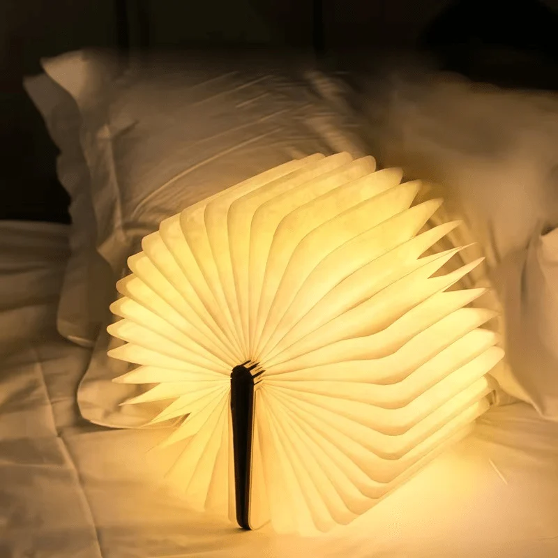 Book Table Lamp | Foldable Ambient Lighting | Rechargeable LED Design | Lumibook - Image 5