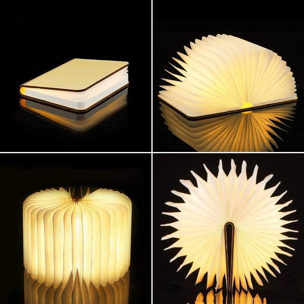 Book Table Lamp | Foldable Ambient Lighting | Rechargeable LED Design | Lumibook - Image 7