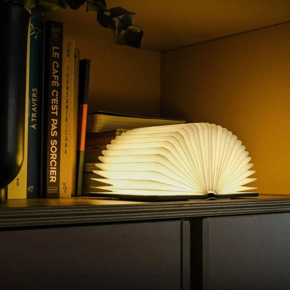 Book Table Lamp | Foldable Ambient Lighting | Rechargeable LED Design | Lumibook - Image 8