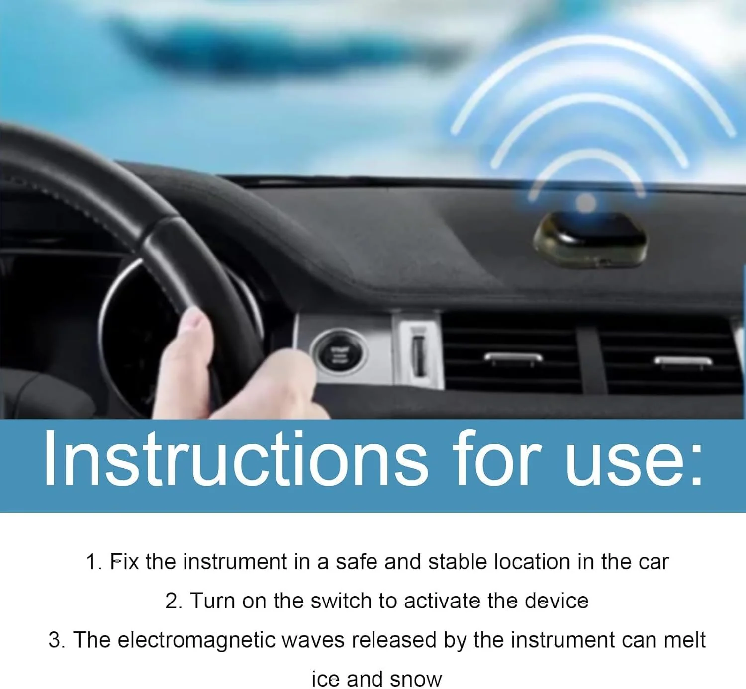 Car Windshield Defroster | Ice Removal Without Scraping | Solar Powered Heating Device| Frostex - Image 8