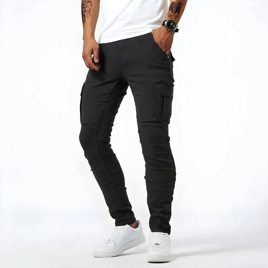 Cargo jeans for men | Slim fit jeans | Functional side pockets & freedom of movement - Image 8