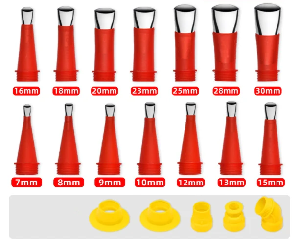 Caulking Nozzle Tool Set | Anti-Drip Design | Professional Seal Finish | Universal Integrated Rubber Nozzle Tool Set - Image 14