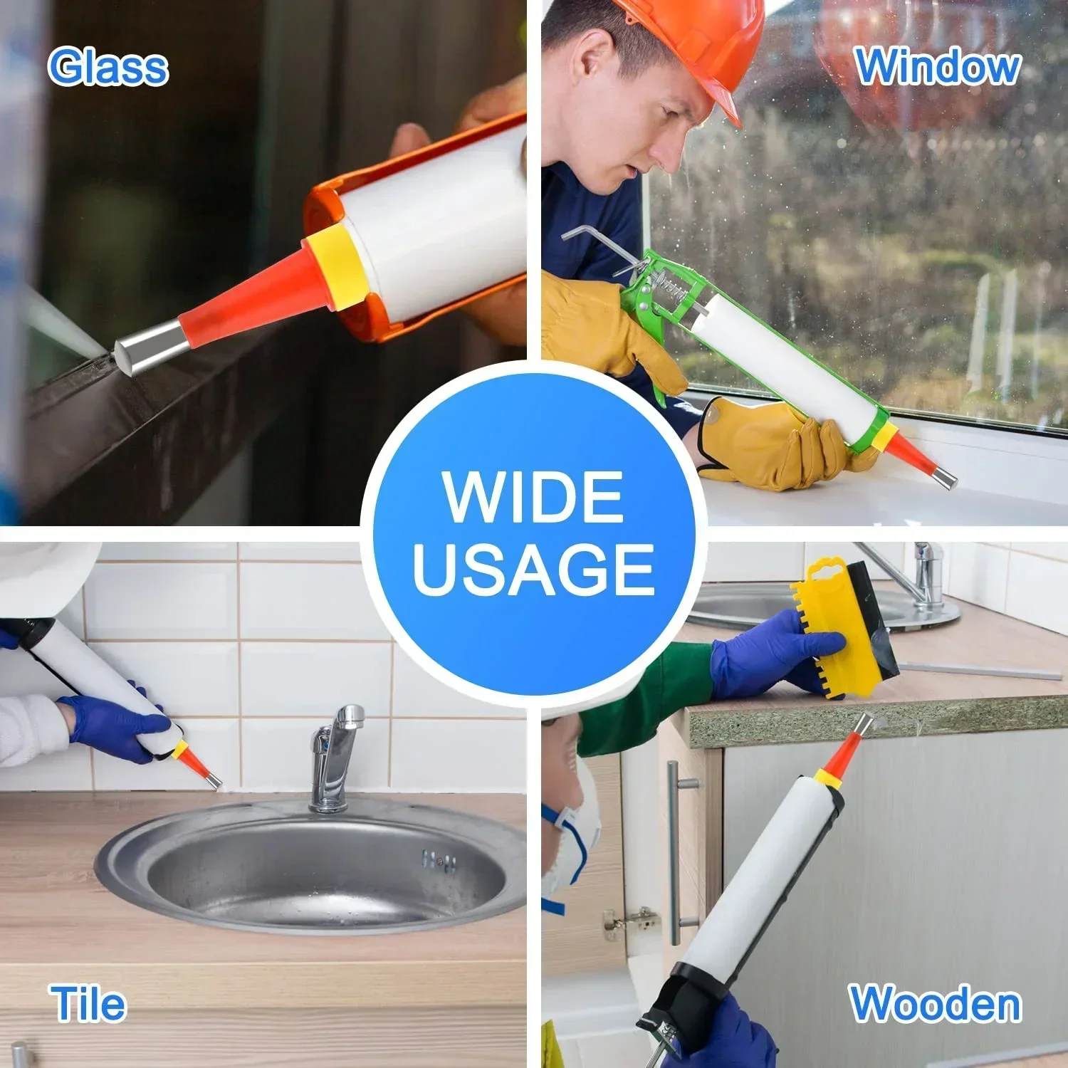 Caulking Nozzle Tool Set | Anti-Drip Design | Professional Seal Finish | Universal Integrated Rubber Nozzle Tool Set - Image 4