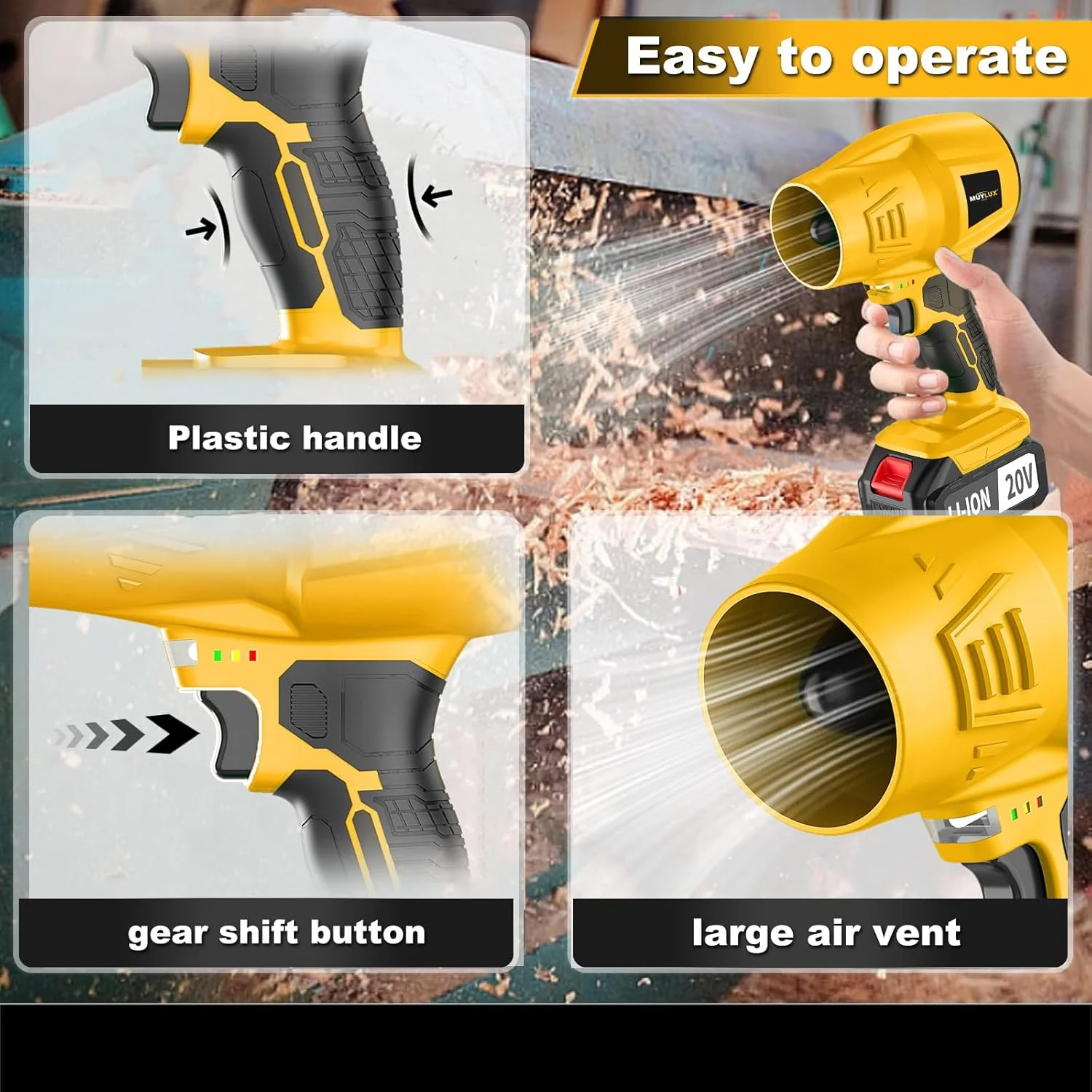 Cordless Blower | Turbo Air Blower | High Power & Multi-Purpose Cleaning | BlastFlow - Image 4