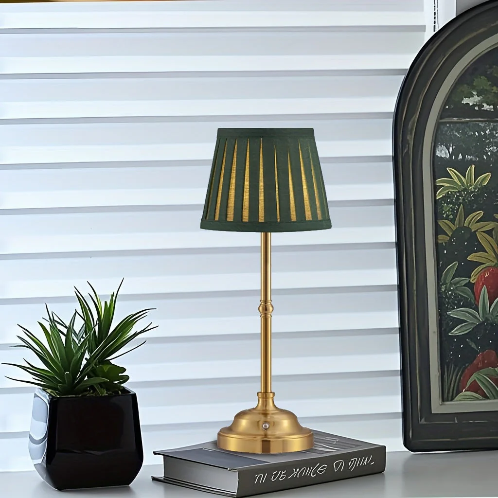 Cordless Table Lamp | Rechargeable LED Touch Control | Modern Brass Accent Lighting | Aurellume - Image 5