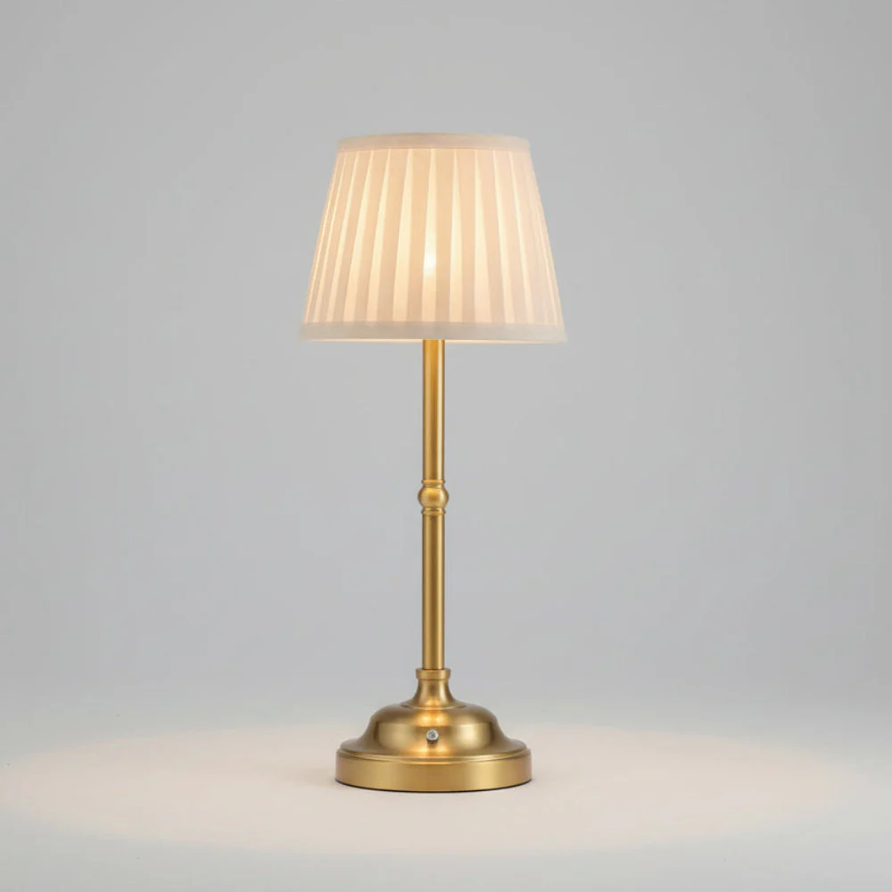 Cordless Table Lamp | Rechargeable LED Touch Control | Modern Brass Accent Lighting | Aurellume - Image 8
