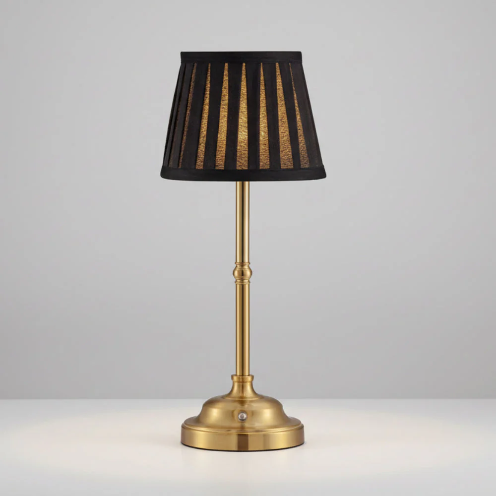 Cordless Table Lamp | Rechargeable LED Touch Control | Modern Brass Accent Lighting | Aurellume - Image 9