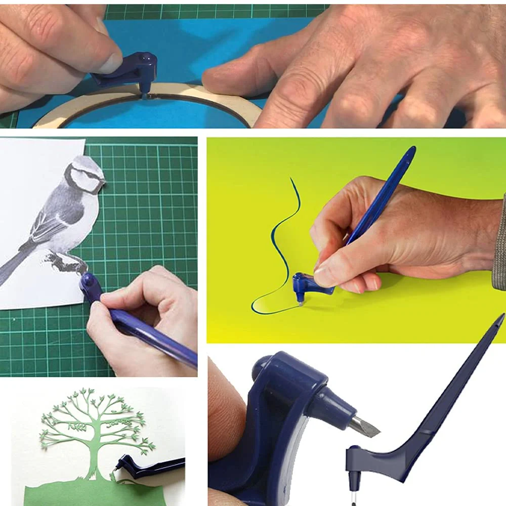 Craft Cutting Pen | 360° Rotating Blade | Safe Precision | Creative Hobby Tool | BladeMaster - Image 3