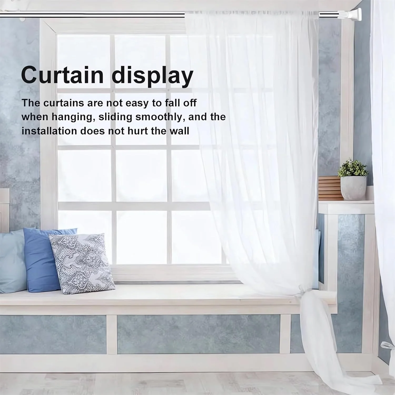 Curtain Rod | Tension Rod | Drill Free Strong Hold | FlexiMount - Image 3