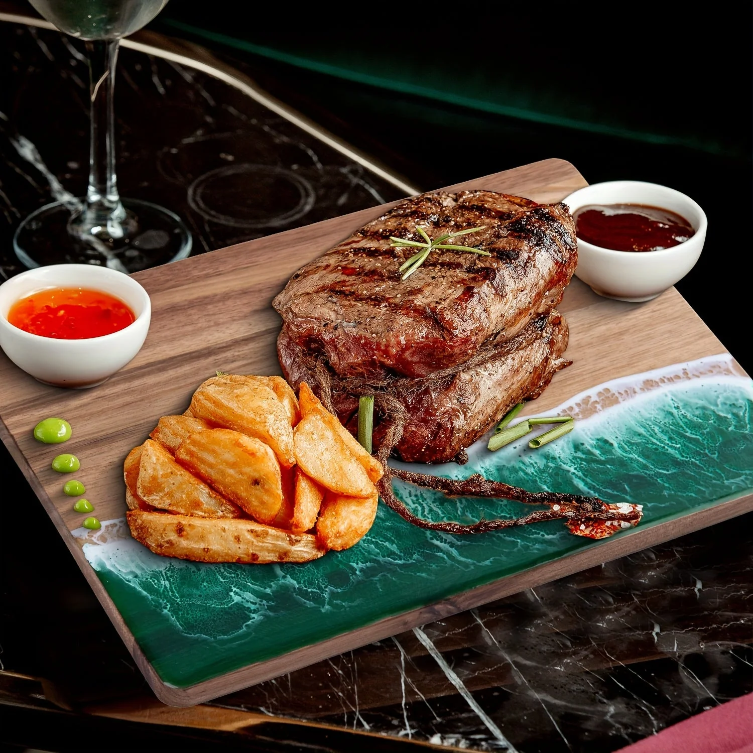 Cutting Board | Ocean Resin Design | Acacia Wood Serving Board | CoastCraft - Image 10
