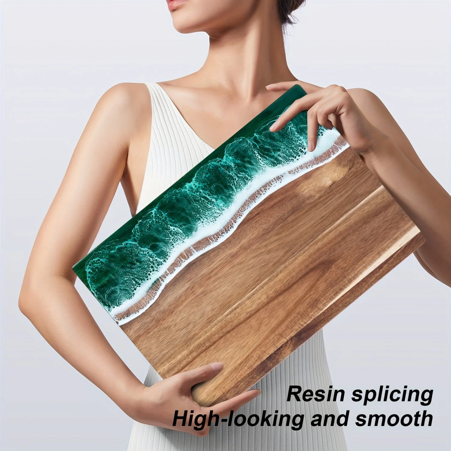 Cutting Board | Ocean Resin Design | Acacia Wood Serving Board | CoastCraft - Image 3
