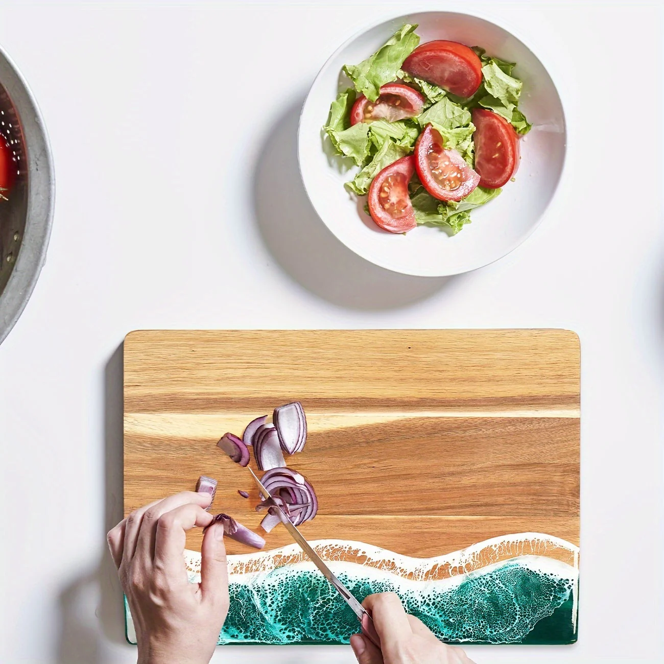 Cutting Board | Ocean Resin Design | Acacia Wood Serving Board | CoastCraft - Image 9