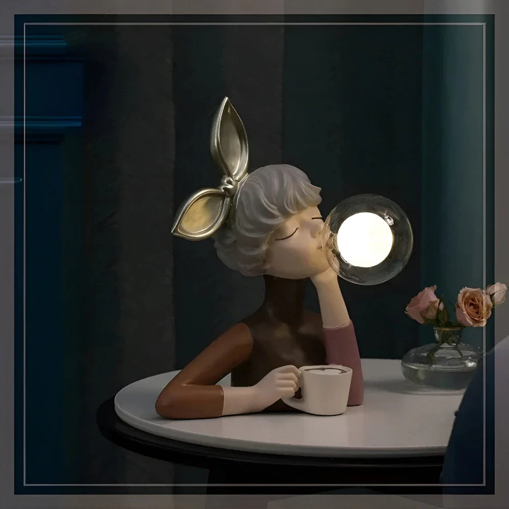 Decorative Girl Table Lamp | Whimsical Ambient Lighting | Lumella - Image 12