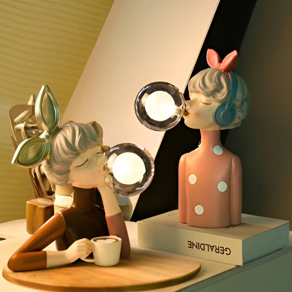 Decorative Girl Table Lamp | Whimsical Ambient Lighting | Lumella - Image 13