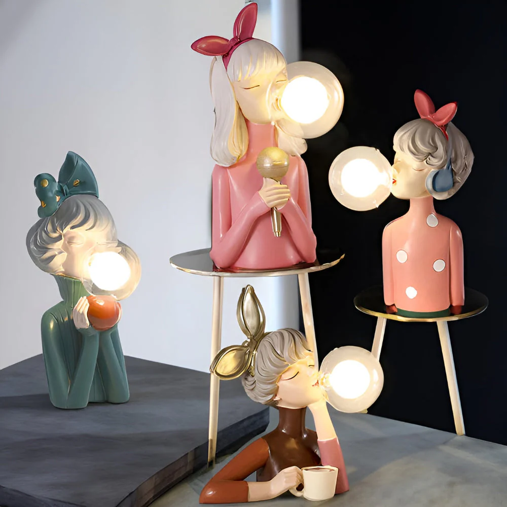 Decorative Girl Table Lamp | Whimsical Ambient Lighting | Lumella - Image 9