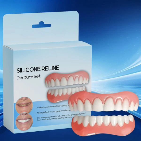 Denture Set | Instant Smile | Secure & Comfortable Fit | Silicone-Reline Denture Set