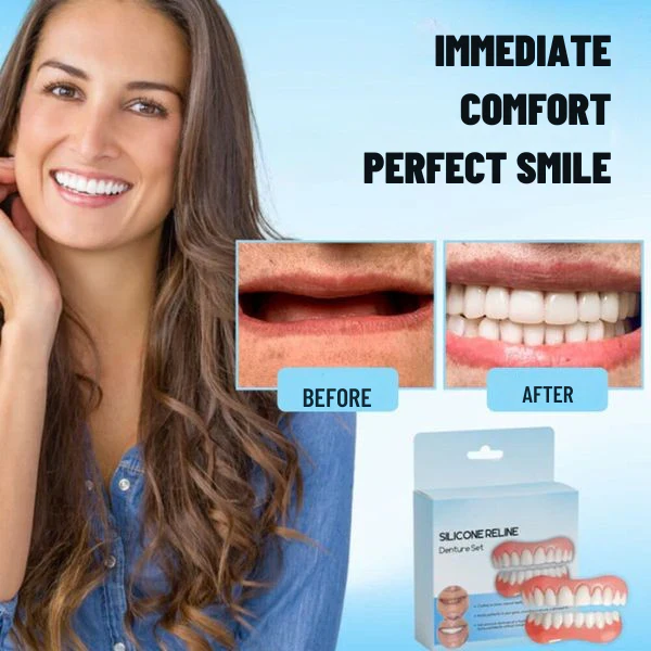 Denture Set | Instant Smile | Secure & Comfortable Fit | Silicone-Reline Denture Set - Image 4