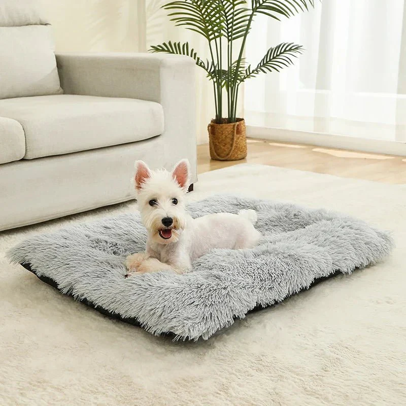 Dog bed | Extra soft rectangular plush bed | Breathable cotton cover | PawFluff - Image 4