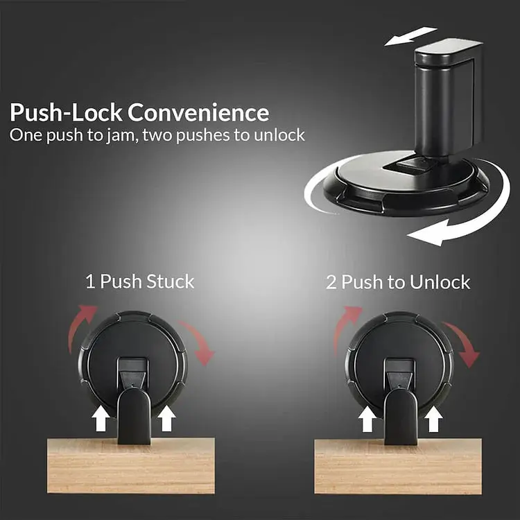 Door Stopper | Push Lock System | Ultra Slim Design | DoorGuard - Image 4