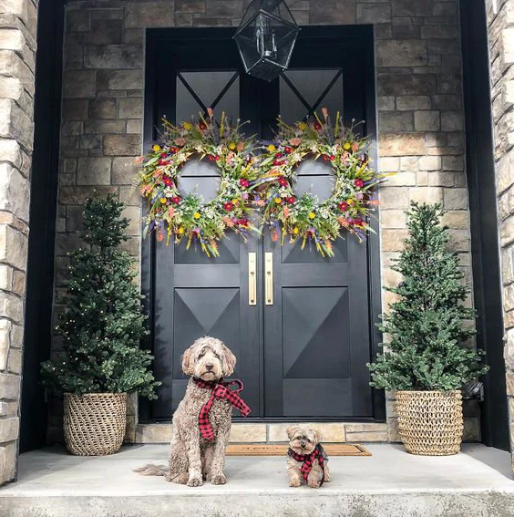 Door Wreath | Fresh Seasonal Curb Appeal | Floral Eucalyptus Decor | BloomEntry - Image 2