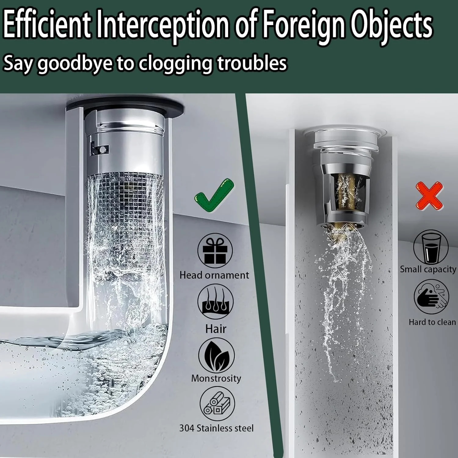 Drainage Plug | Clog-free stainless steel filter | FilterPro - Image 5