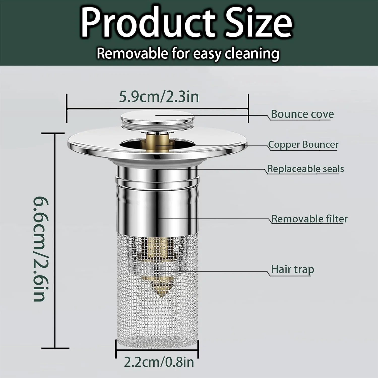 Drainage Plug | Clog-free stainless steel filter | FilterPro - Image 7