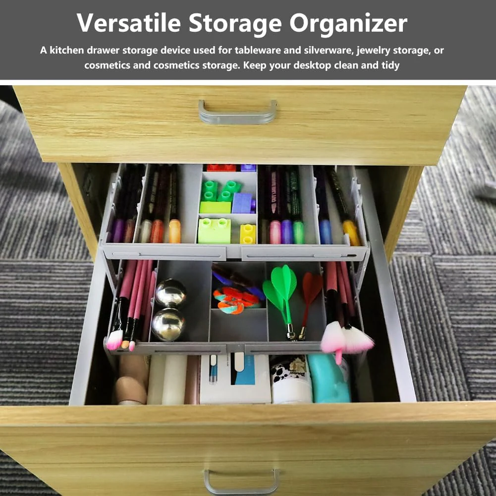 Drawer Organizer | 3-Tier Expandable Design | Adjustable Compartments | Drawify - Image 3