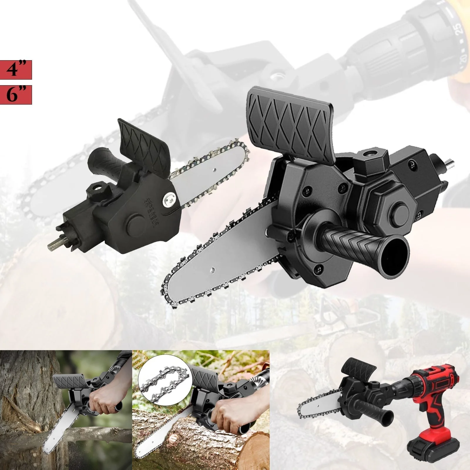 DrillSaw™ – 4/6 Inch Drill Adapter For An Electric Chainsaw - Image 10