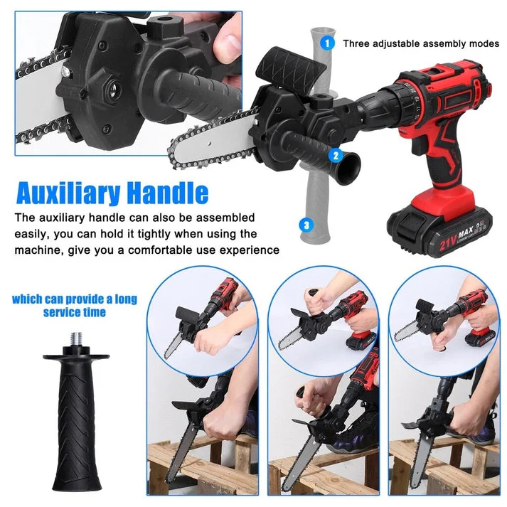 DrillSaw™ – 4/6 Inch Drill Adapter For An Electric Chainsaw - Image 3