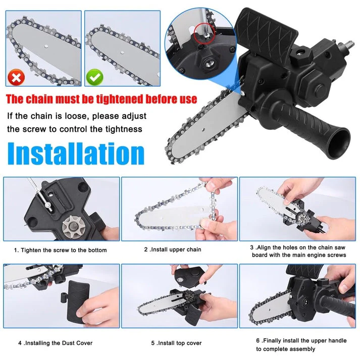 DrillSaw™ – 4/6 Inch Drill Adapter For An Electric Chainsaw - Image 5