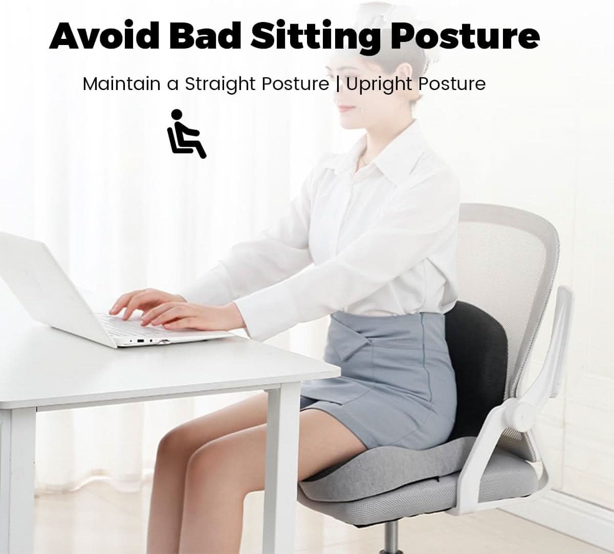 Ergonomic memory foam seat cushion | Pressure-relieving & non-slip | ErgoComfort - Image 9