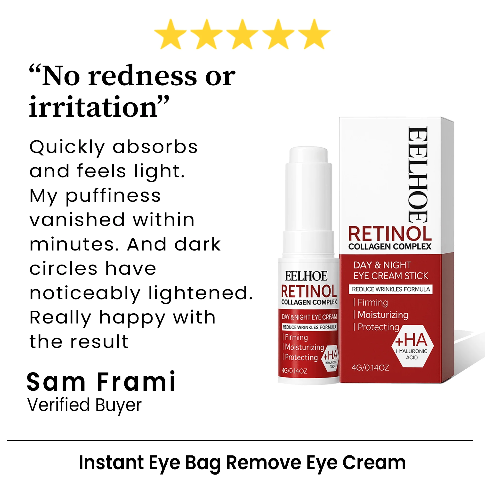 Eye Bag Remove Cream | Puffiness And Dark Circle Care | Smooth Under Eye Finish | EyeRenew - Image 4
