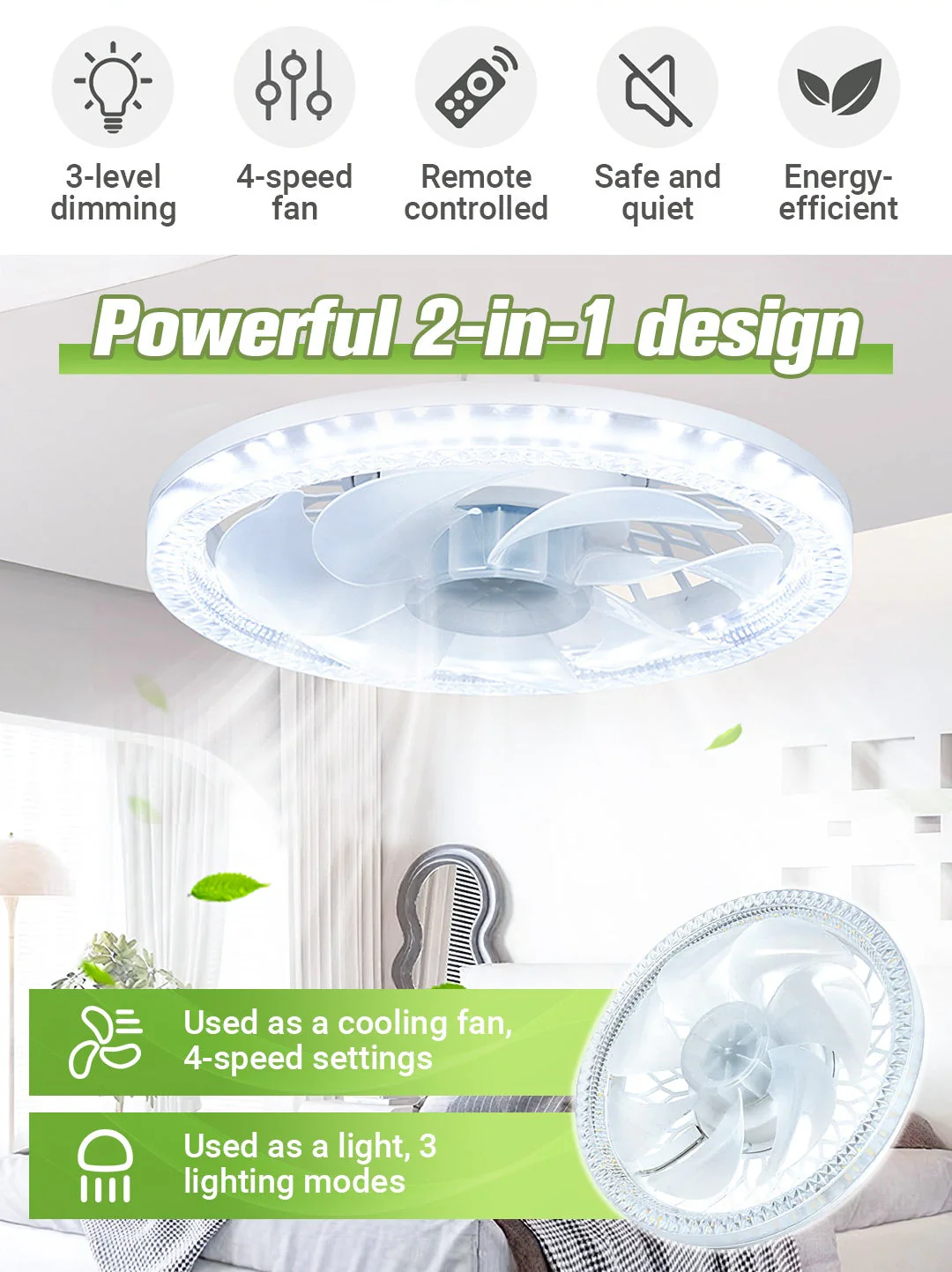 FanLume™ - 2-in-1 Fan Light with Remote Control - Image 4
